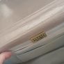 VINTAGE Stuart Weitzman beige leather with gold bar crossbody flap bag Image 3