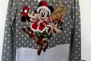 Disney Store Christmas Jumper - Mickey &amp; Minnie Mouse Reindeer Knit