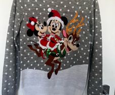 Disney Store Christmas Jumper - Mickey & Minnie Mouse Reindeer Knit