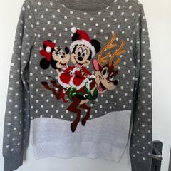 Disney Store Christmas Jumper - Mickey & Minnie Mouse Reindeer Knit