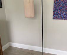 Japandi Floor Lamp Black with Gold and Beige Shade - Pluni