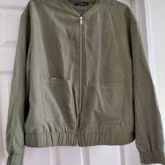 Khaki bomber jacket