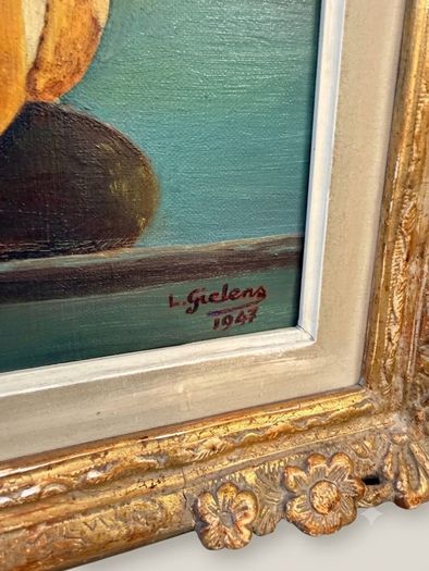 Exquisite Mid-Century Still Life Oil Painting (1947)