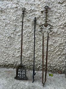 Fireplace poker set Victorian period