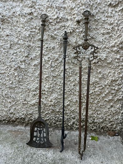 Fireplace poker set Victorian period