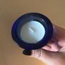 Candle holder wall-mount - blue glass. Image 2