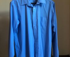 Boys School blue shirt, age 15/16