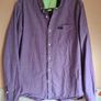 mens SUPERDRY shirt long sleeve 100% cotton purple Size medium Image 2