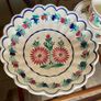 Vintage French Quimper Faience Traditional Scalloped Salad Bowl Image 2