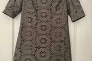 Adrianna Papell Grey Crochet Knit Dress Size 8/10