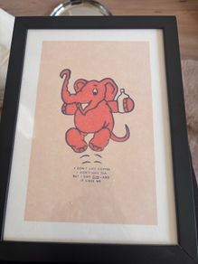 Framed vintage art print