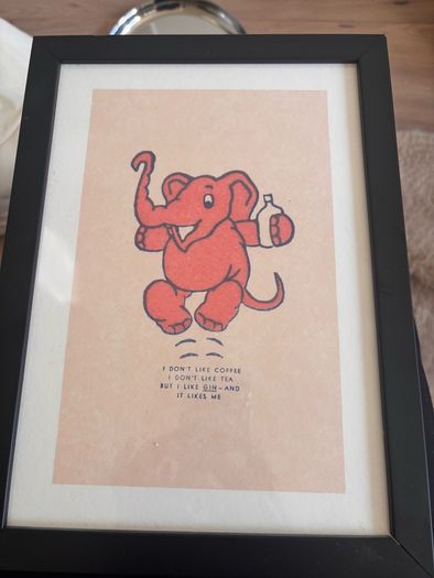 Framed vintage art print