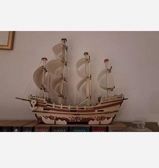 Vintage Style Sailing Ship - 3D Jigsaw - great gift