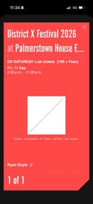 District x Saturday ticket