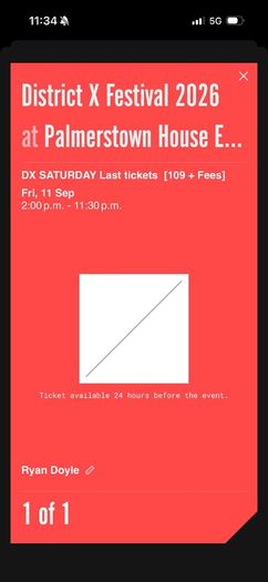 District x Saturday ticket