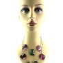 Vintage Italian Art glass leaf Costume necklace Image 4