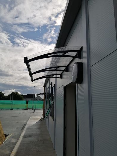 Door Canopy - High Impact Clear Acrylic Roof - Multiple Sizes - For Homes & Modular Builds - Nationwide Delivery Across Ireland