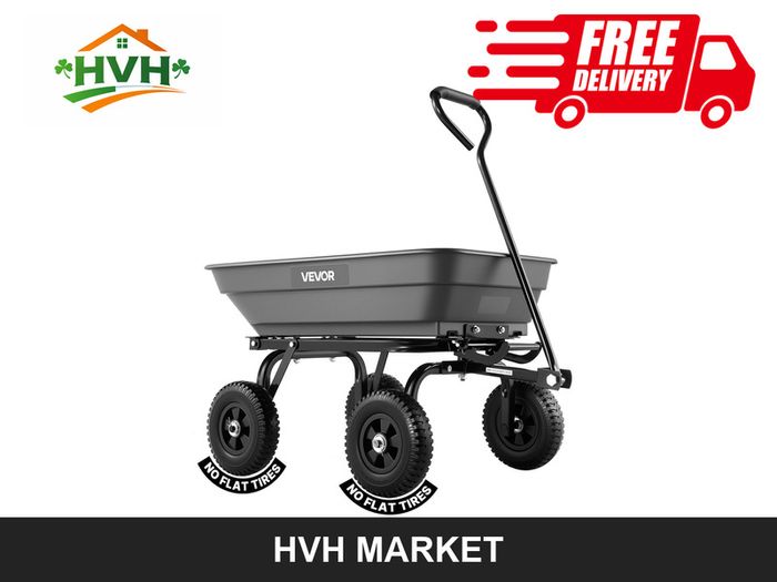 Garden Dump Cart 181kg - No-Flat Wheels