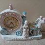 Rare Vintage Porcelain Mantel Clock Image 6