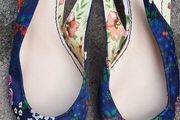 Zara Court Floral Shoes (Size:4) Kitten Heels