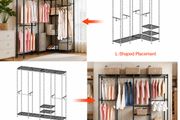Heavy Duty Corner Clothes Rack Wardrobe 499 kg Capacity Adjustable Storage System