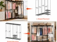 main image for ad Heavy Duty Corner Clothes Rack Wardrobe 499 kg Capacity Adjustable Storage System