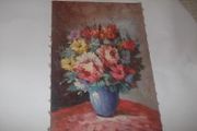a small oil painting on board of still life