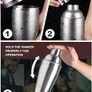 NEW SALE | 20 Pieces Cocktail Shaker Set, 750ml Stainless Steel Cocktail Making Set with Double Jigger, Display Stand, Cocktail Kit Great Cocktail Gift Sets for Home, Bar, Party, Christmas, Thanksgiving Image 5