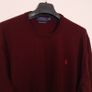 Polo Ralph Lauren Burgundy Wine Red Merino Wool Crewneck Jumper Size XL Image 7