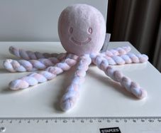 Nattou Light Pink Plush Octopus for Preemies, Newborns & Toddlers