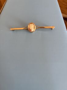 9 Carat Yellow Gold Cameo Brooch Size N