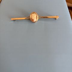 9 Carat Yellow Gold Cameo Brooch Size N