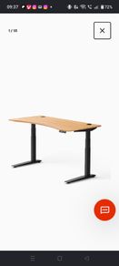 Fully Jarvis bamboo contour standing/sitting desk
