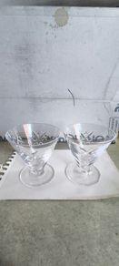 Pair of Rare Irish WATERFORD Martini Glasses #410286 1962 - Mint Condition.