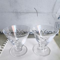 Pair of Rare Irish WATERFORD Martini Glasses #410286 1962 - Mint Condition.