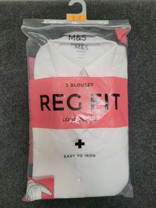 BNWT M&S 3x White school blouses, size: 11-12 years
