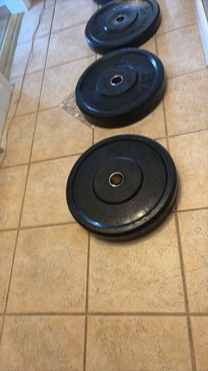 120kg Olympic Bumper Weight Plates Set (100kg + 20kg Barbell)
