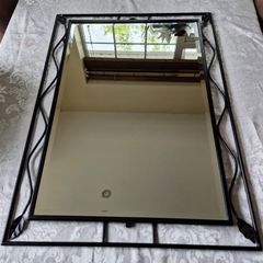 Portland Beautiful black wrought iron mirror (57cm x 81cm) Brand New