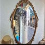 Mirror Vintage Gold painted  metal Mirror Image 9