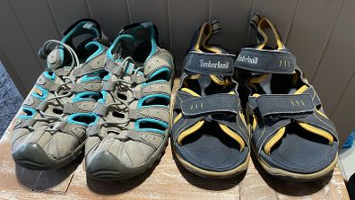 kids nius sandals Timberland and Hi tec