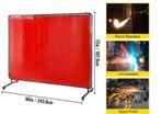 BRAND NEW Welding Curtain Screen 1 or 3 Panel Flame Retardant Fire Proof Blanket Mobile Anti UV Vinyl Translucent Shield 6x6FT 6x8FT