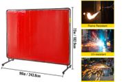 BRAND NEW Welding Curtain Screen 1 or 3 Panel Flame Retardant Fire Proof Blanket Mobile Anti UV Vinyl Translucent Shield 6x6FT 6x8FT