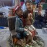 Vintage 1972 Naturecraft Stoneware Figurine, Titled Celebration, depicting an elderly couple sitting on a bench Image 2