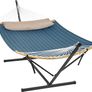 Extra Wide Garden Hammock with Stand  Padded Outdoor Hammock with Pillow, 200 kg Image 4