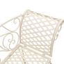 Garden Chaise Lounge | Antique White | Metal | Decorative Inlays Image 3