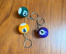 Vintage Snooker Ball Keychain