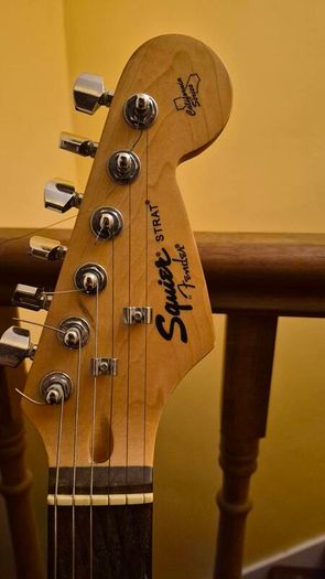 Fender Squire Strat Guitar and amp