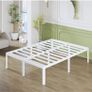 High White Double Bed Frame 4ft 6 with Rounded Corners Image 4