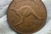Australia 1964 penny au+ very nice