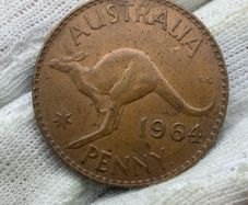 Australia 1964 penny au+ very nice